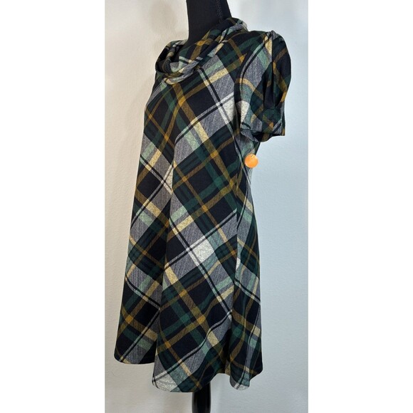 Jessica Howard Cowl Neck Plaid Shift Dress Size Medium - Picture 6 of 14